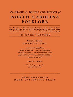 cover image of The Frank C. Brown Collection of NC Folklore, Volume V